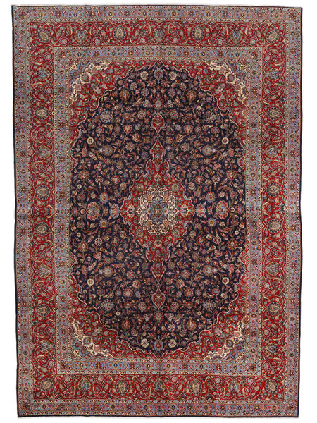 Tappeto Orientale Keshan Fine 346X494 Rosso Scuro/Nero Grandi (Lana, Persia/Iran)