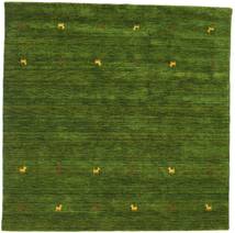  Gabbeh Loom Two Lines - Verde Tappeto 200X200 Moderno Quadrato Verde Scuro (Lana, India)