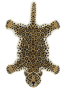 Leopard Tappeto Bambini 100X160 Piccolo Beige Animale Di Lana 