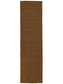  Kilim Loom - Marrone Tappeto 80X300 Moderno Tessuto A Mano Passatoie Marrone (Lana, India)