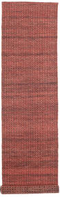  Alva - Dark_Rust/Nero Tappeto 80X350 Moderno Tessuto A Mano Passatoie Rosso Scuro/Marrone Scuro (Lana, India)