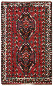  Shiraz Tappeto 78X123 Orientale Fatto A Mano Rosso Scuro/Marrone Scuro (Lana, Persia/Iran)
