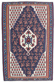 Tappeto Persiano Kilim Senneh Fine Tappeto 110X170 Rosso/Blu Scuro (Lana, Persia/Iran)