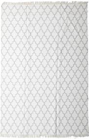  Bambù Di Seta Kilim Tappeto 200X300 Moderno Tessuto A Mano Bianco/Creme/Grigio Chiaro (Lana/Seta Di Bambù, India)