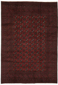  Afghan Tappeto 198X288 Orientale Fatto A Mano Nero (Lana, Afghanistan)