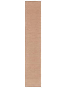  Kilim Loom - Dusty Rose Tappeto 80X400 Moderno Tessuto A Mano Passatoie Rosso Scuro/Beige (Lana, India)