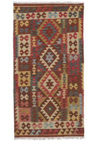 Tappeto Kilim Afghan Old Style Tappeto 102X198 Rosso Scuro/Marrone (Lana, Afghanistan)