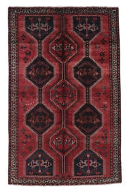  Shiraz Tappeto 157X246 Orientale Fatto A Mano Nero/Rosso Scuro (Lana, Persia/Iran)