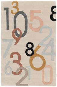  Tappeto Di Lana 100X160 Lucky Numbers Beige/Multicolore Piccolo Tappeto 