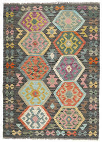  Kilim Afghan Old Style Tappeto 129X175 Orientale Tessuto A Mano Nero/Verde Scuro (Lana, Afghanistan)