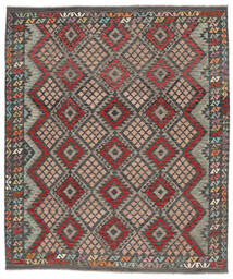 Kilim Afghan Old Style Tappeto 251X296 Orientale Tessuto A Mano Marrone/Nero Grandi (Lana, )
