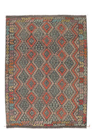  Kilim Afghan Old Style Tappeto 204X268 Orientale Tessuto A Mano Marrone/Nero (Lana, )