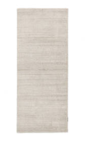  Bambù Di Seta Handloom - Seconda Scelta Tappeto 80X200 Moderno Passatoie Bianco/Creme/Grigio Chiaro ( India)