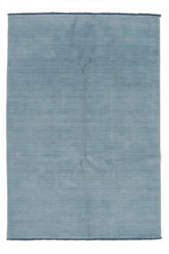  Handloom Fringes - Seconda Scelta Tappeto 160X230 Moderno Blu Scuro/Bianco/Creme (Lana, India)