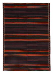  Afghan Vintage Kilim Tappeto 267X377 Orientale Tessuto A Mano Nero/Rosso Scuro Grandi (Lana, )