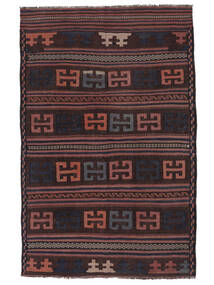  Afghan Vintage Kilim Tappeto 140X212 Orientale Tessuto A Mano Nero/Rosso Scuro (Lana, )