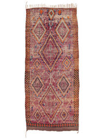  Berber Moroccan - Mid Atlas Vintage Tappeto 192X443 Moderno Fatto A Mano Passatoie Rosso Scuro/Marrone (Lana, )