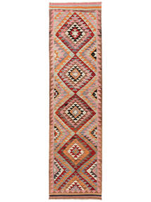  Herki Kilim Vintage Tappeto 88X321 Orientale Tessuto A Mano Passatoie Marrone Scuro/Ruggine/Rosso (Lana, Turchia)