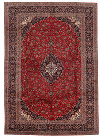 Tappeto Orientale Keshan Fine 335X483 Rosso Scuro/Nero Grandi (Lana, Persia/Iran)