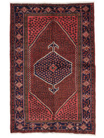 135X208 Tappeto Orientale Zanjan Tappeto Nero/Rosso Scuro (Lana, Persia/Iran)