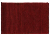 Handloom fringes - Rosso scuro